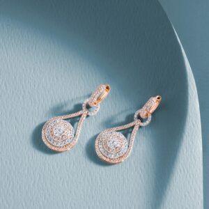Gold Rose Earings